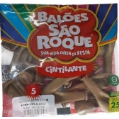 Balão 5 Cintilante Dourado c/25 São Roque - Balões