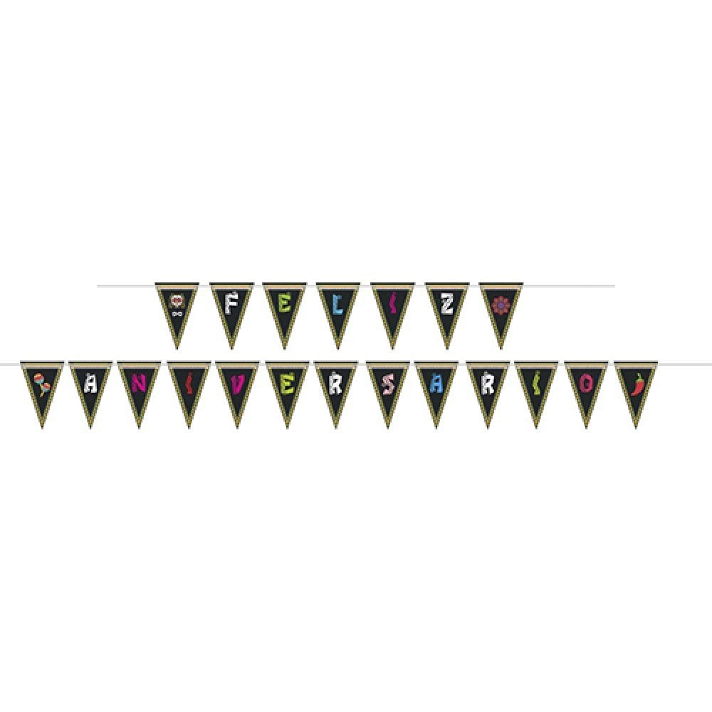 Faixa Feliz Aniversário Mexicano Junco - Temas Infantis