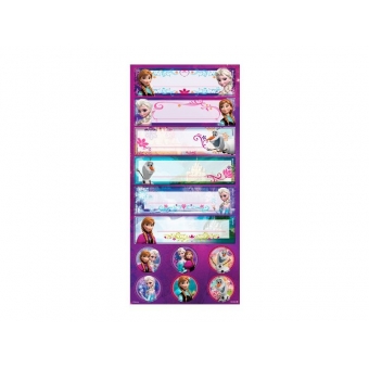 Adesivo Decorativo Redondo Retangular Frozen c/3 Cartelas Regina Festas