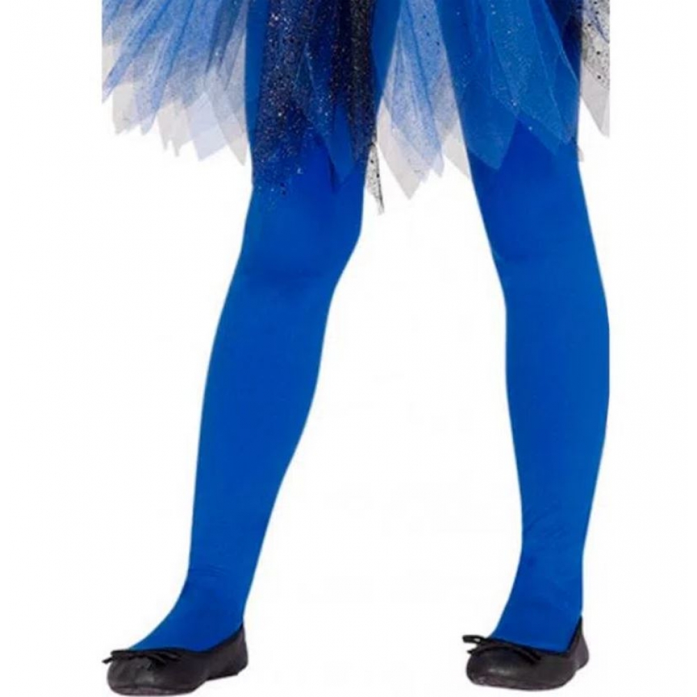 Meia Calça Lisa Infantil Azul - Acessórios para fantasia