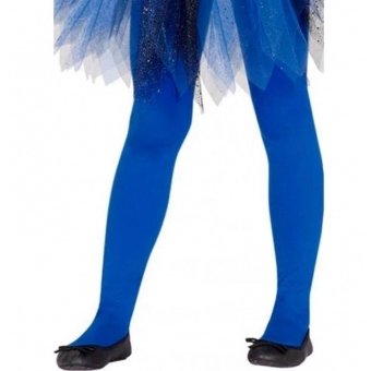 Meia Calça Lisa Infantil Azul