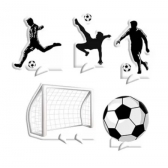 Enfeite de Mesa Futebol c/5 Junco - Temas Variados