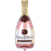 Balão Metalizado Ano Novo Garrafa Champanhe Rosa - Balão Metalizado