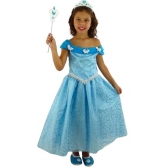 Fantasia Princesa Butterfly Azul Infantil Masquerade - Fantasias Infantis