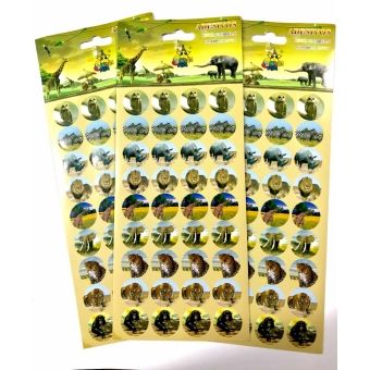 Adesivo Redondo Safári c/36 Brilha Festa