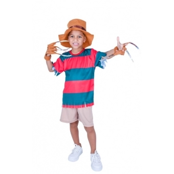 Fantasia Halloween Pesadelo Freddy Krueger Infantil Muvilê
