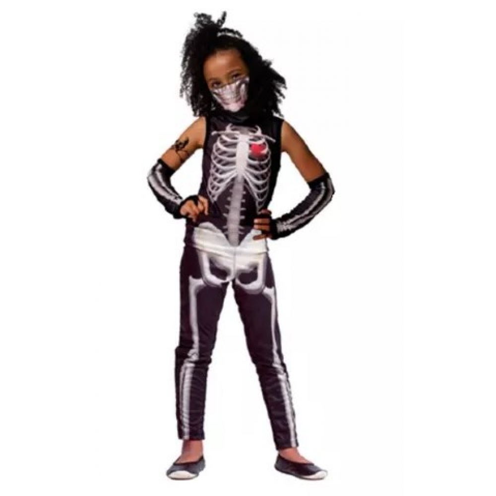 Fantasia Esqueleto Skullgirl Infantil Super - Outlet