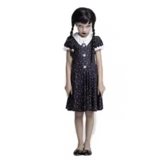 Fantasia Encrenquinha Wandinha Caveira Infantil Super