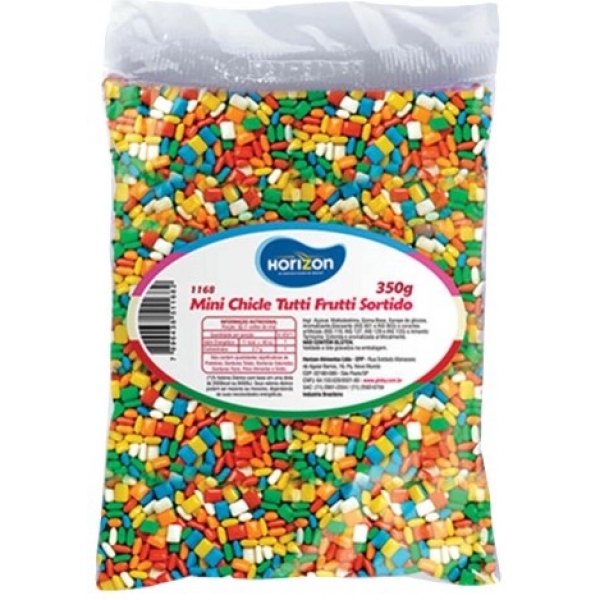 Mini Chicle Tutti Frutti Sortido 350g Horizon - DOCES PARA FESTA