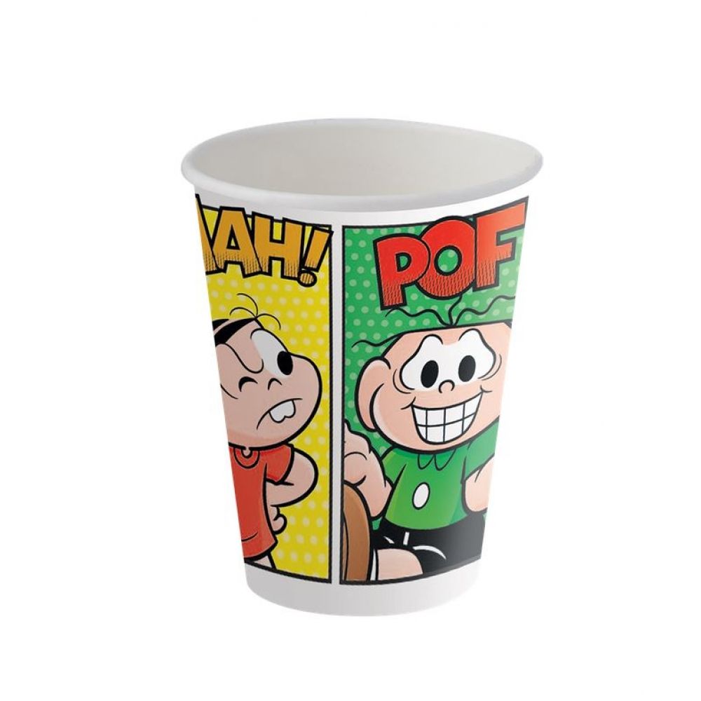 Copo de Papel Turma da Mônica 200ml c/8 Festcolor - Temas Infantis