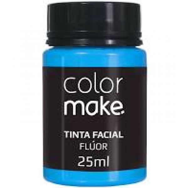 Tinta Facial Líquida 25ml Flúor Azul Colormake - Pintura Facial