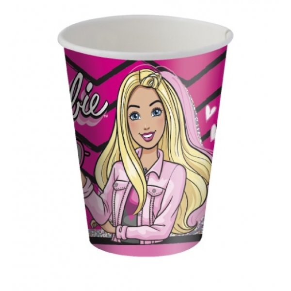 Copo de Papel 200ml Barbie c/8 Festcolor - Temas Infantis