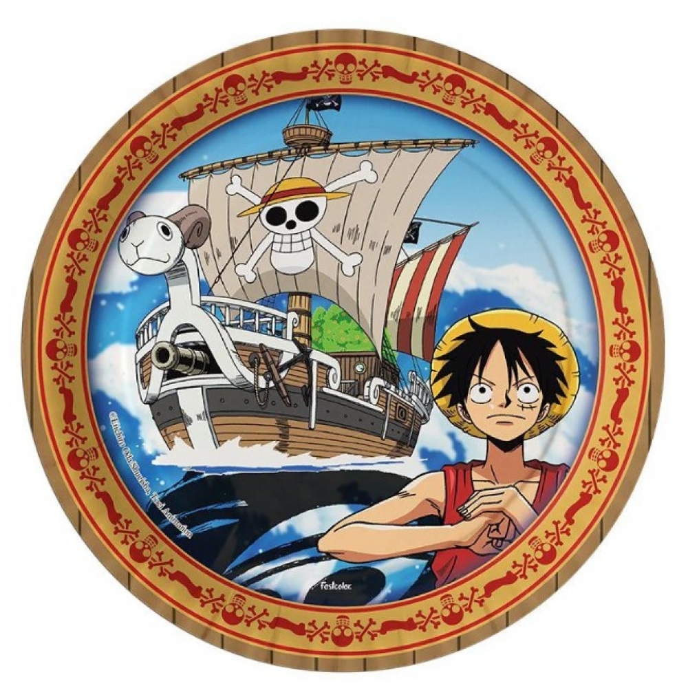 Prato Redondo One Piece c/8 Festcolor - Temas Infantis
