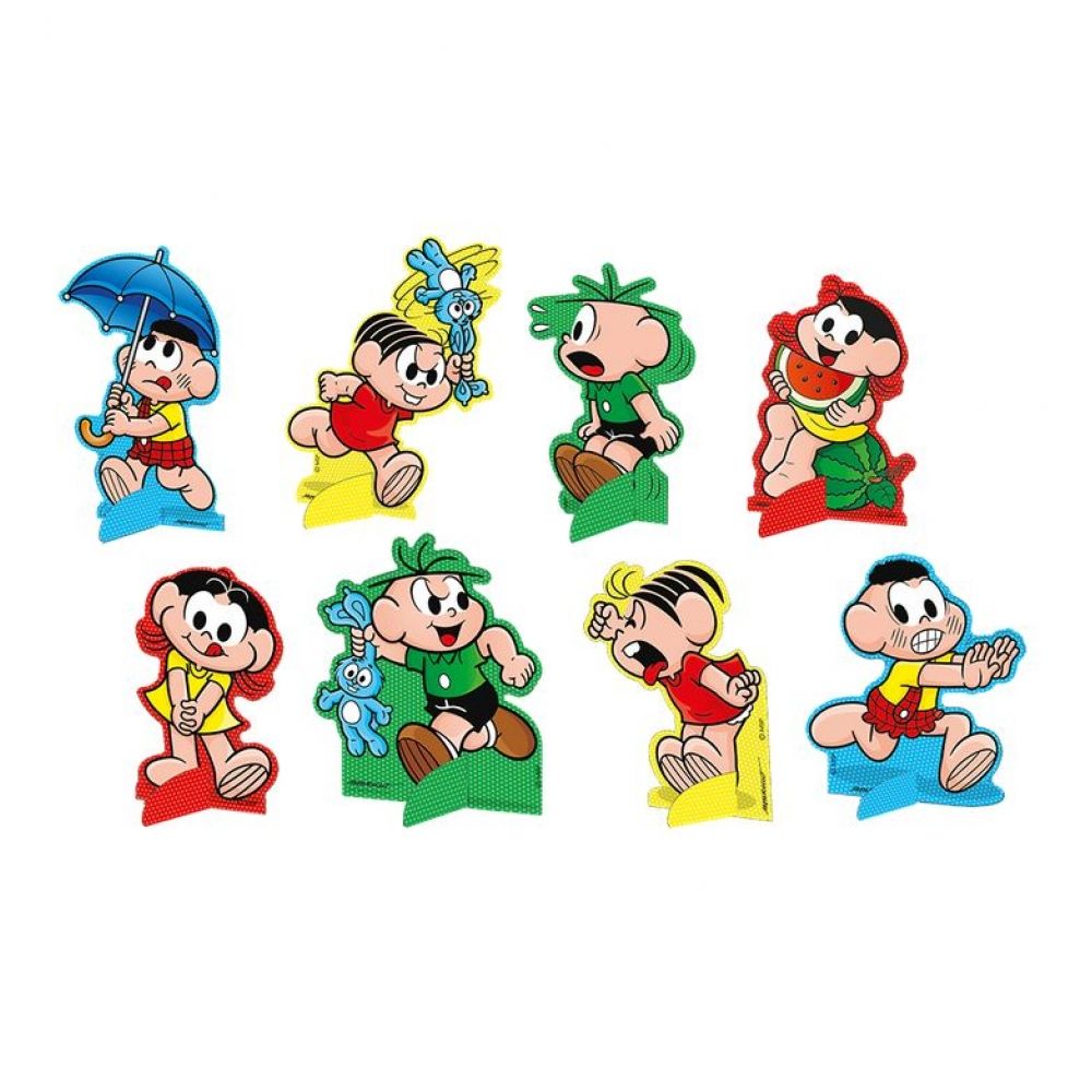 Decoração de Mesa Turma da Mônica c/8 Festcolor - Temas Infantis
