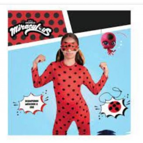 Fantasia Ladybug Luxo Infantil Novabrink - Fantasias Infantis