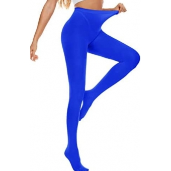 Meia Calça Lisa Azul Adulto