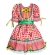 Vestido Junino Infantil Xadrez Vermelho - Fantasias Juninas