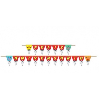 Faixa Feliz Aniversário Pocket Monsters Junco