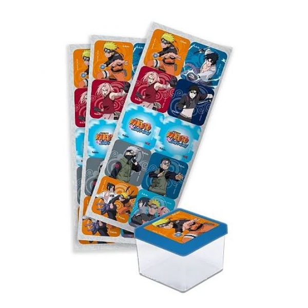 Adesivo Quadrado Naruto Shippuden c/30 Festcolor - Festa Infantil