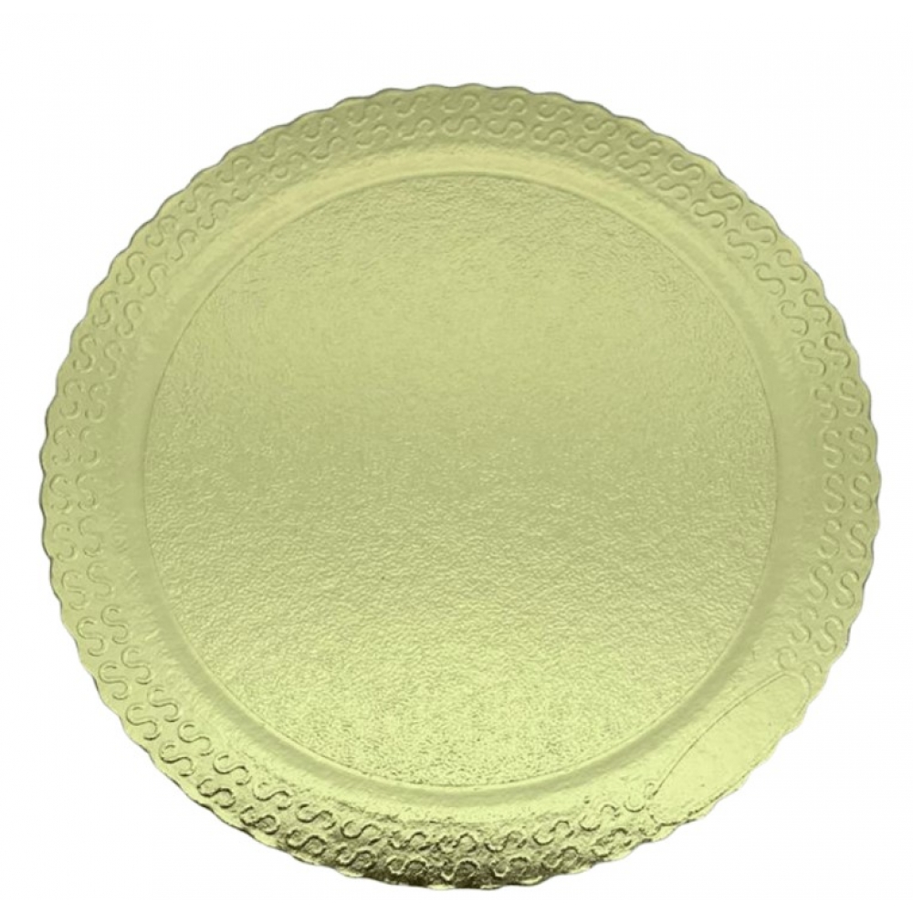 Cakeboard de Papel Dourado 28cm Ultrafest - Descartáveis