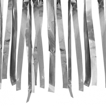 Varal Decorativo de Fitas Metalizadas Prata 10 Metros