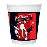 Copo de Plástico Descartável 200ml São Paulo c/8 Festcolor - Temas Variados