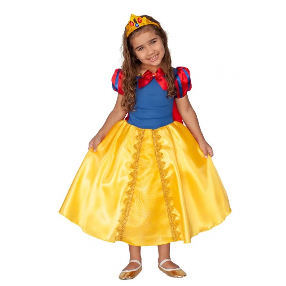 Fantasia Princesa da Floresta Branca de Neve Infantil Rei Eli Ana - Fantasias Infantis