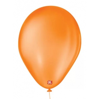 Balão 9 Liso Laranja Mandarim c/50 São Roque