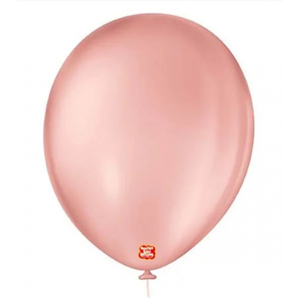 Balão 7 Liso Rosê c/50 São Roque - Balões