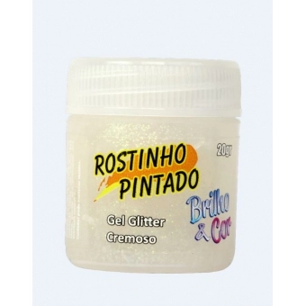 Gel Glitter Cremoso 20gr Pérola Rostinho Pintado