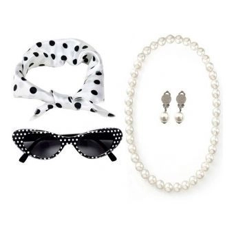 Kit Fantasia Anos 50 Com 4 Peças