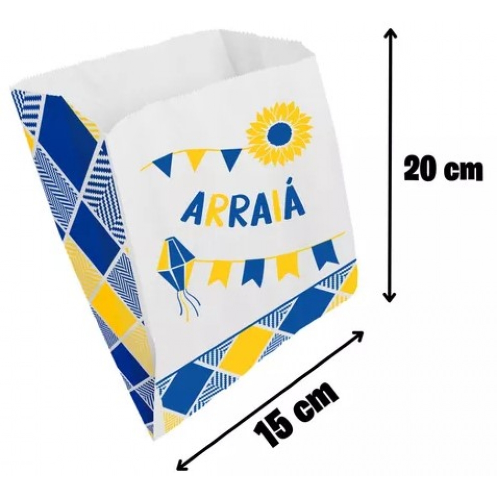 Saco de Papel Multiuso Arraia Azul c/50 Festcolor - Embalagens