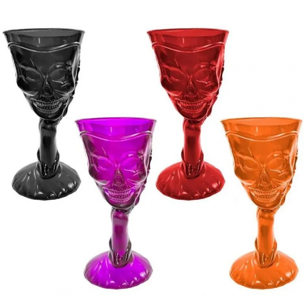 Taça Halloween Caveira 300ml - Descartáveis