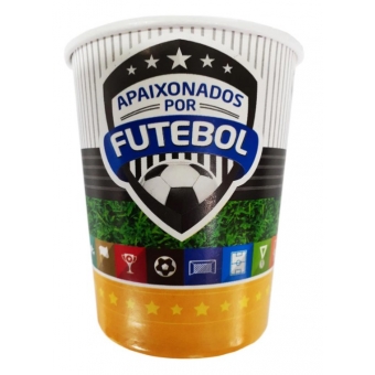 Copo de Papel Apaixonados por Futebol 200ml c/8 Festcolor