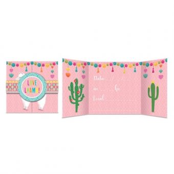 Convite Love Lhama c/8 Junco