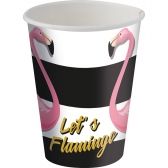 Copo de Papel Lets Flamingo 200ml c/8 Festcolor - Temas Infantis