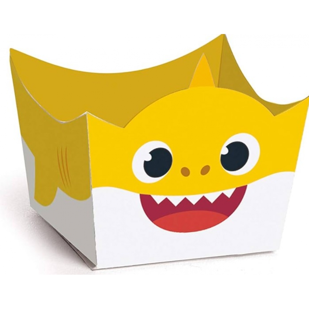 Forminha para Doces Baby Shark Amarela c/24 Cromus - Temas Infantis