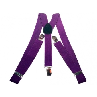 Suspensório Ajustável Adulto Liso Roxo