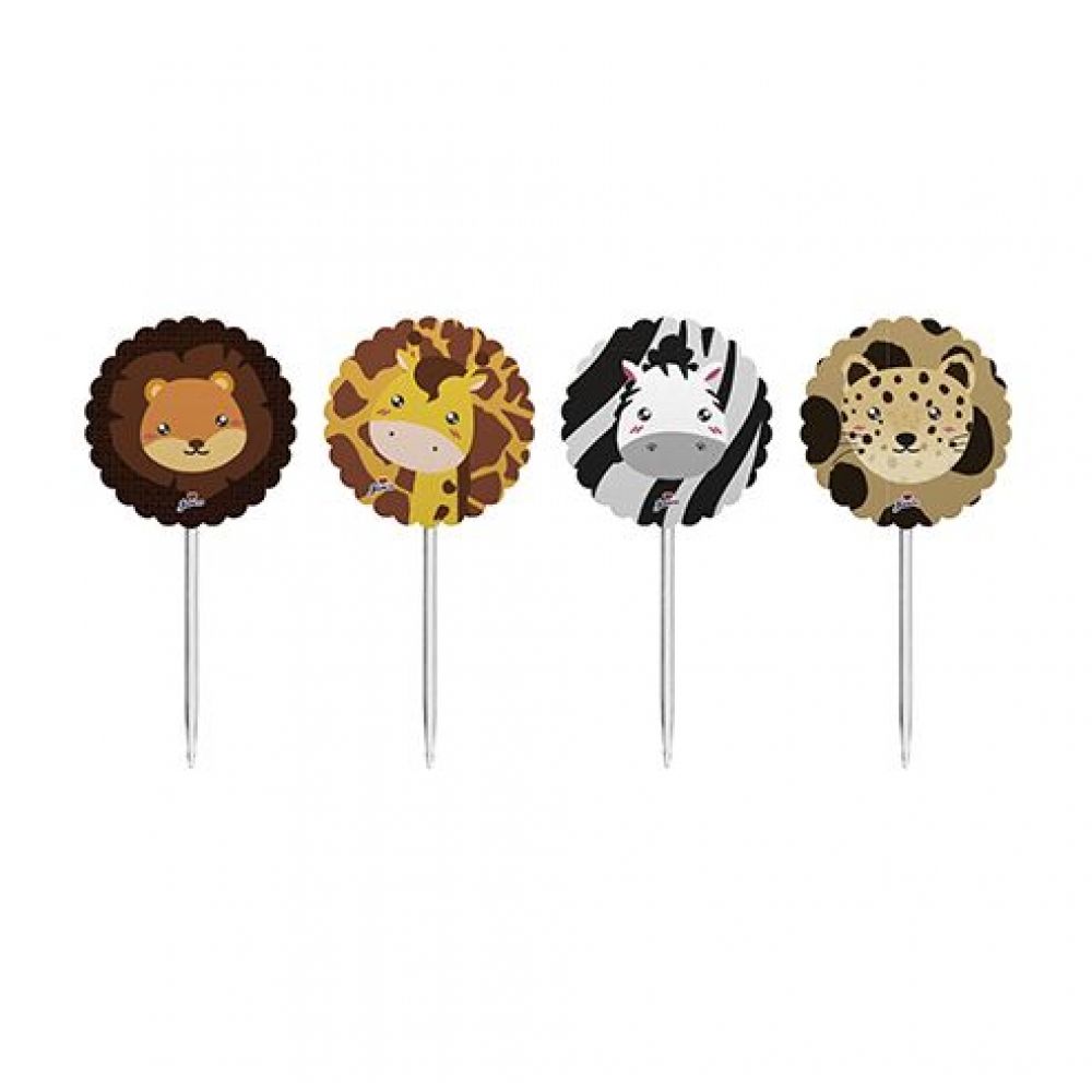 Toppers Para Doces e Salgados Bem Vindo à Selva 2019 c/8 Junco - Temas Infantis