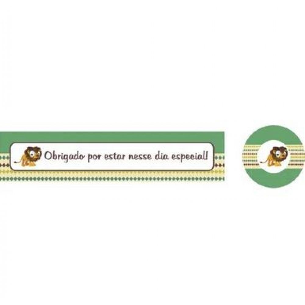 Kit Adesivo Safári - Leão  c/20 Duster Festas - Temas infantis