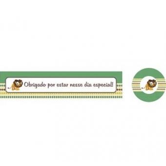 Kit Adesivo Safári - Leão  c/20 Duster Festas