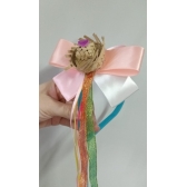 Tiara Junina Mini Chapéu Laço Rosa - Festa Junina