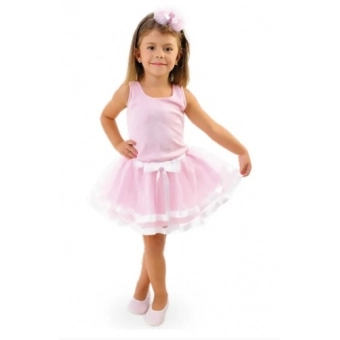 Fantasia Bailarina Rosa Infantil Anjo
