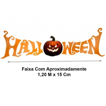 Faixa Halloween Metalizada Regina