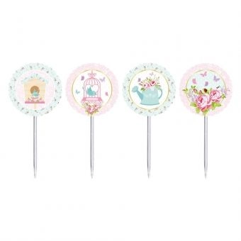 Topper Para Doces e Salgados Jardim Encantado c/8 Junco