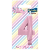 Vela de Aniversário Candy Rosa Festcolor - Velas