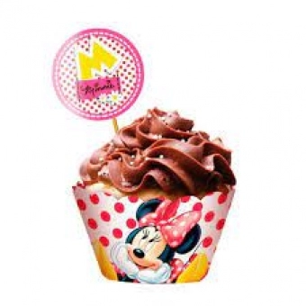 Cupcake Wrapper Red Minnie c/12 Regina Festas