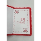 Caderno de Assinaturas Debutante Vermelho Modelo 1 Pequeno - Lembrancinhas