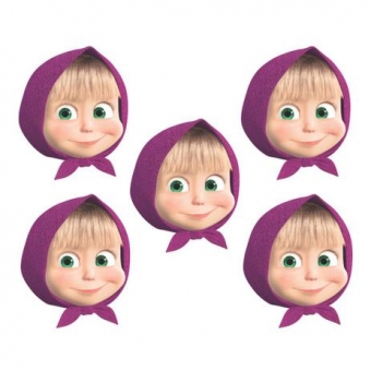 Mini Carinhas E.V.A Masha - Masha e o Urso c/6 Piffer