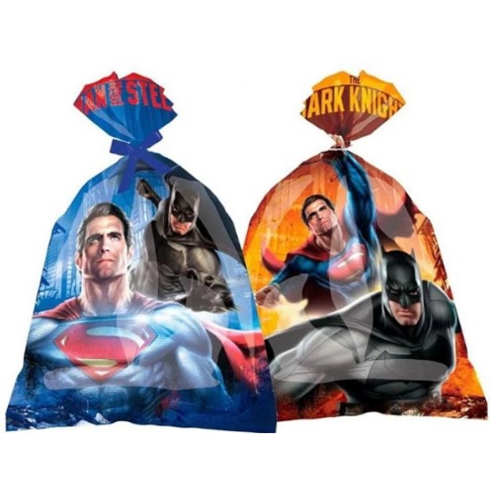 Sacola Plástica Batman x Superman c/8 Festcolor - Temas Infantis